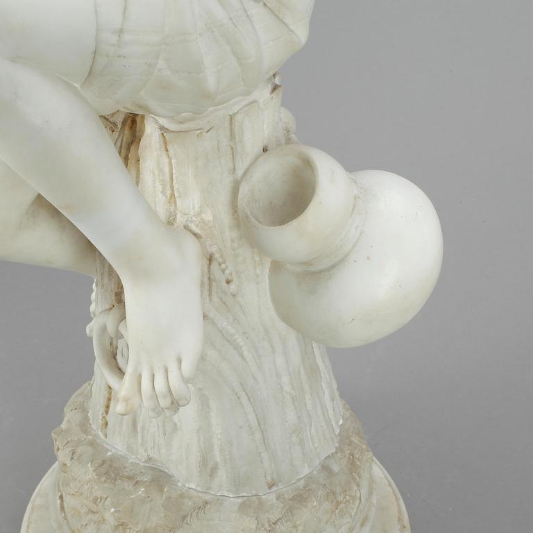 SKULPTUR, troligen alabaster, 1900-talets början.