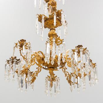 An Oscarian chandelier, late 19th century.