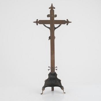 Crucifix, bronze, possibly 17th century.