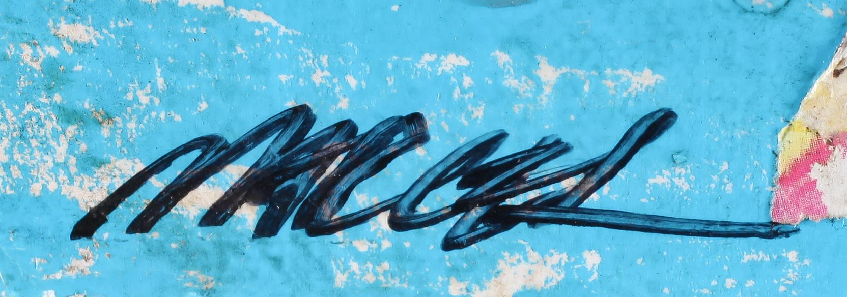 MARCEL STRÜWER, collage, signerad och daterad -07 á tergo.