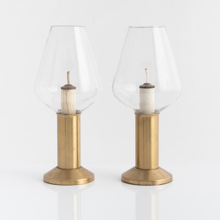 Bertil Brisborg, oil lamps, 1 pair, model "2036", Nordiska Kompaniet, 1950s.