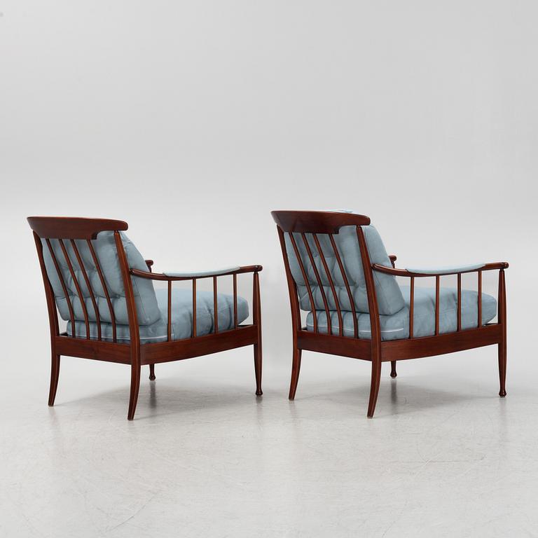 Kerstin Hörlin-Holmqvuist, a pair of 'Skrindan' armchairs, OPE, Sweden, second half of the 20th century.