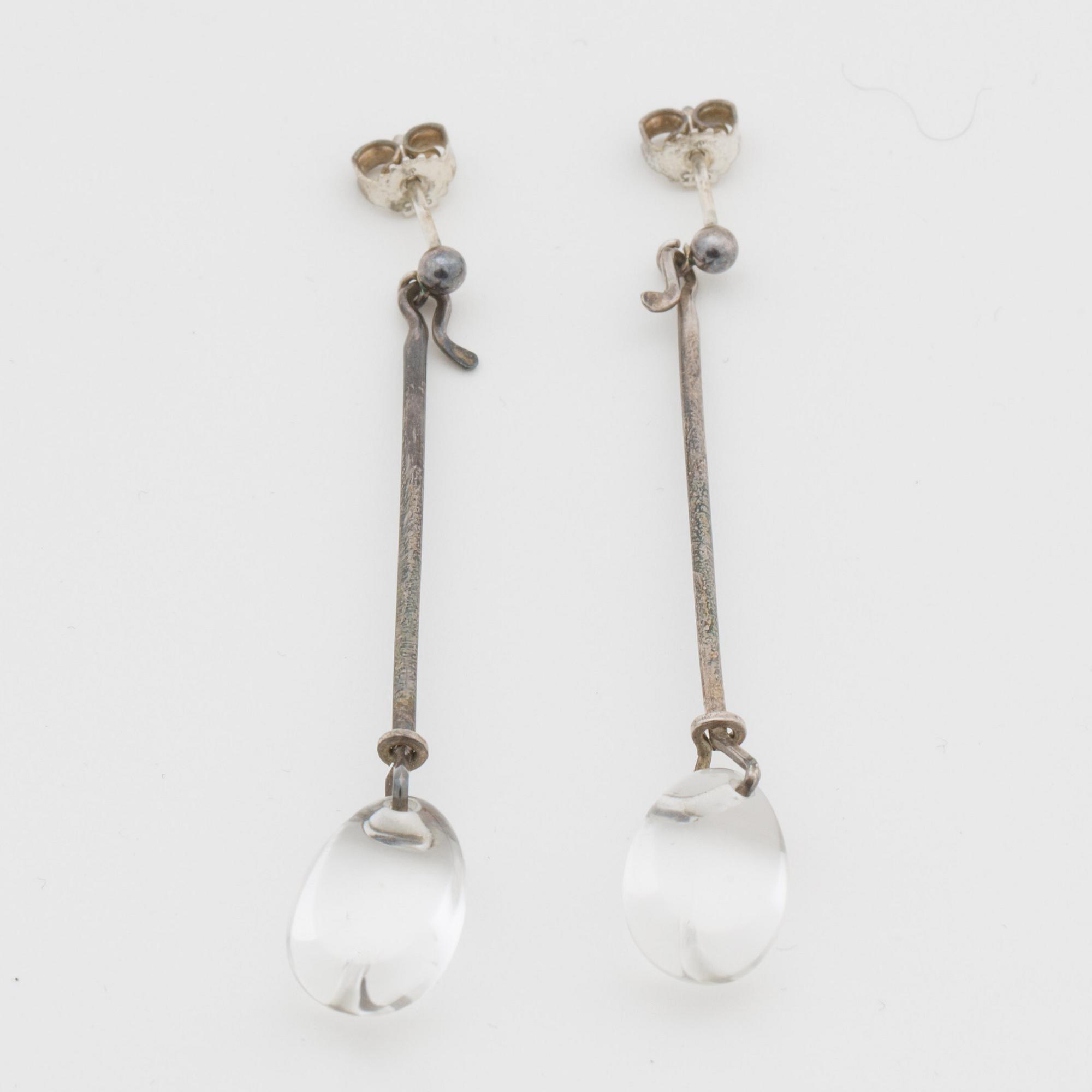 VIVIANNA TORUN BÜLOW-HÜBE, a pair of earrings, "Dew Drop" Georg Jensen, Denmark,