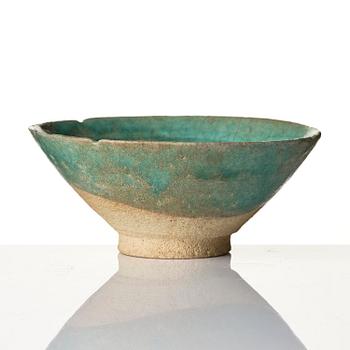 A Kashan pottery bowl, Persia, 13th century.