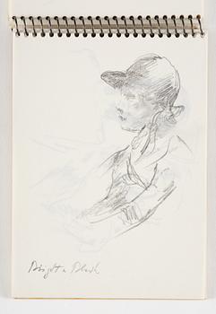 Lotte Laserstein, 4 skissböcker med blyertsteckningar.