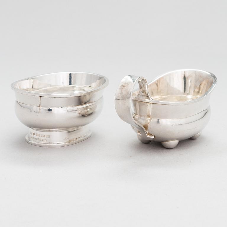 Bertel Gardberg, a silver sugar bowl and cream jug, Helsinki 1956 and 1957.