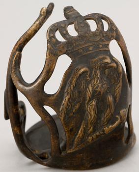 DELAR TILL VÄRJA, mässing och järn, 3 st, 1700-tal.
