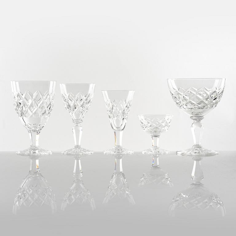 A 60-piece 'Waldersee Brilliant' glass service, Orrefors.