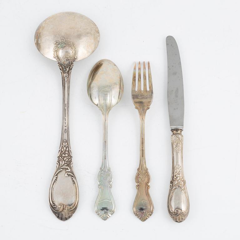 36 pieces of silver cutlery, Vienna, Austria, early 20th Century and GAB MEMA, Eskilstuna, 2007-08.