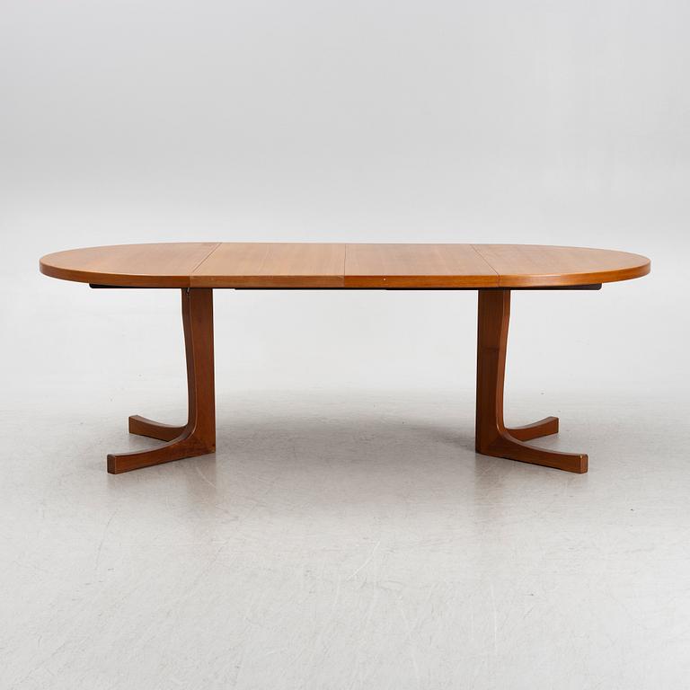 Matbord och stolar, 6 st, Uldum Møbelfabrik, Danmark, 1960-tal.