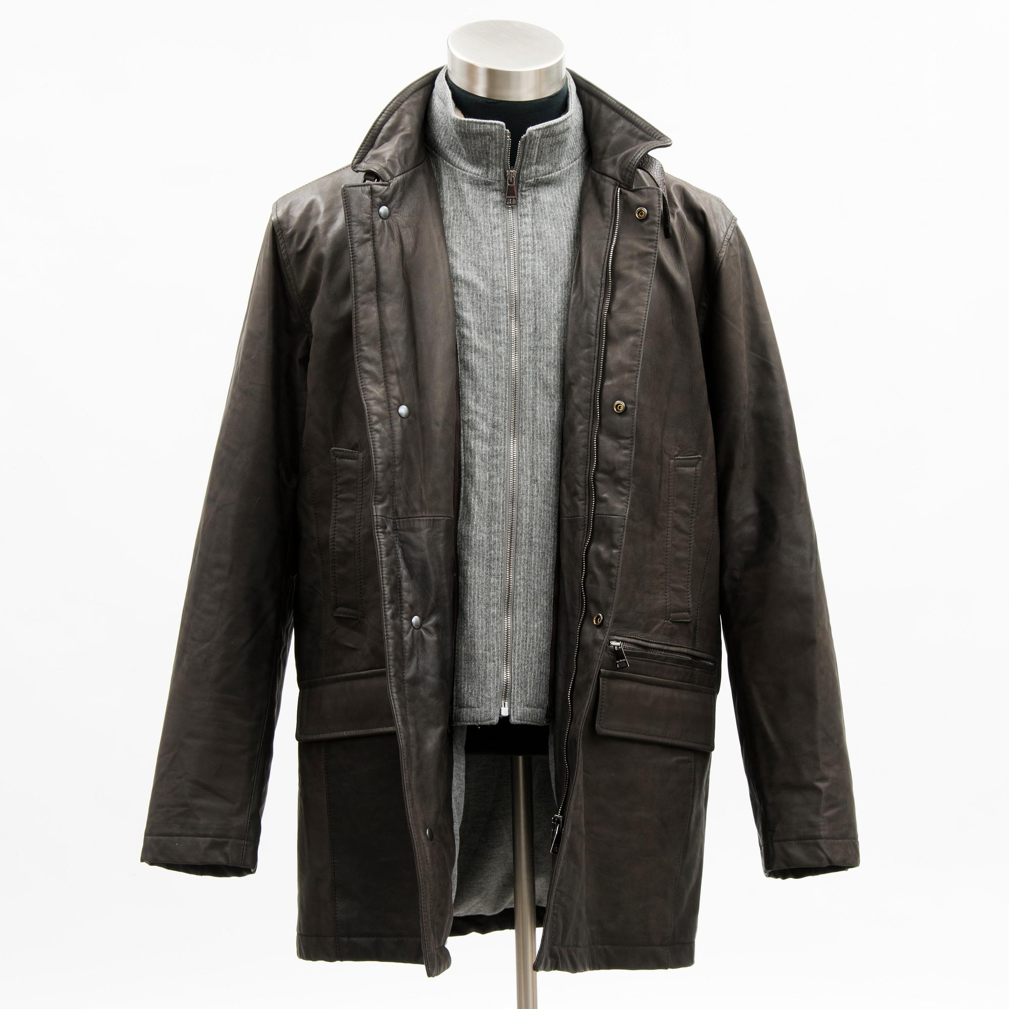A Leather Jacket by Mabrun, Italy, size 54(IT).