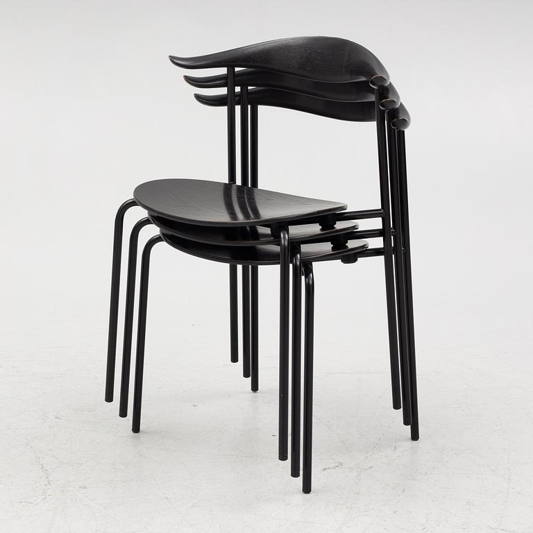 Hans J. Wegner, a set of six black oak chairs, 'CH88T', Carl Hansen & Son, Denmark, 2016.