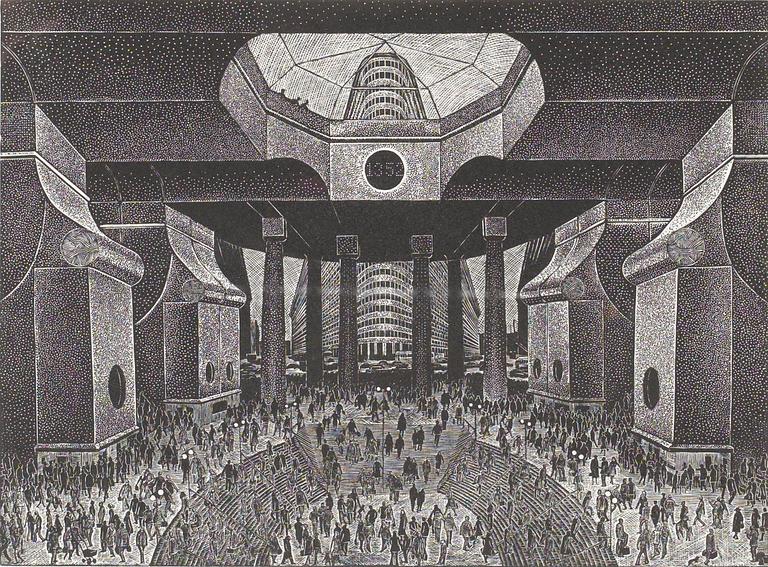 ERIK WESSEL-FOUGSTEDT, litografi, sign o numr 32/40.