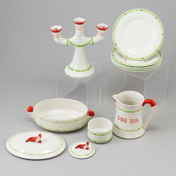 A eight piece ironstone service 'Jul' by Gustavsberg, second half of the 20th century.