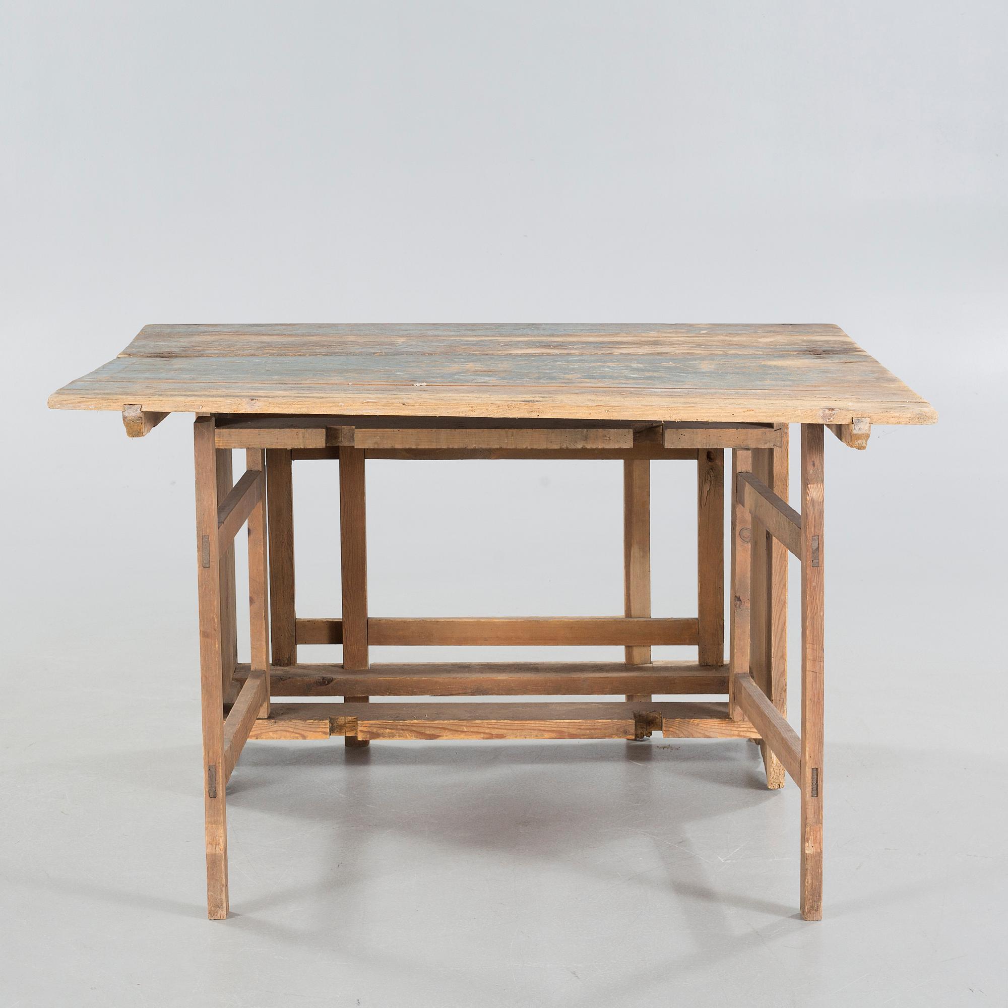 A Swedish handcrafted table, 19th century.
