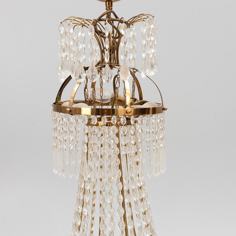 A Gustavian Style Chandelier, modern manufacture.