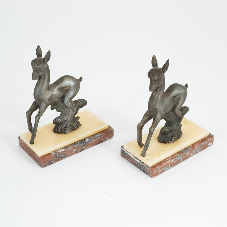 A pair of pewter sculptures or decorative objects, Swedish Grace, 1920/30s.
