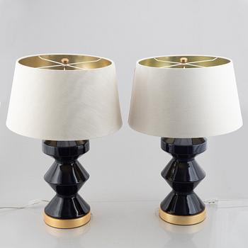 Table lamps a pair "Zig Zag", Visual Comfort, contemporary.