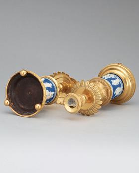 LJUSSTAKAR, ett par, 1800-talets mitt. Viktorianska.