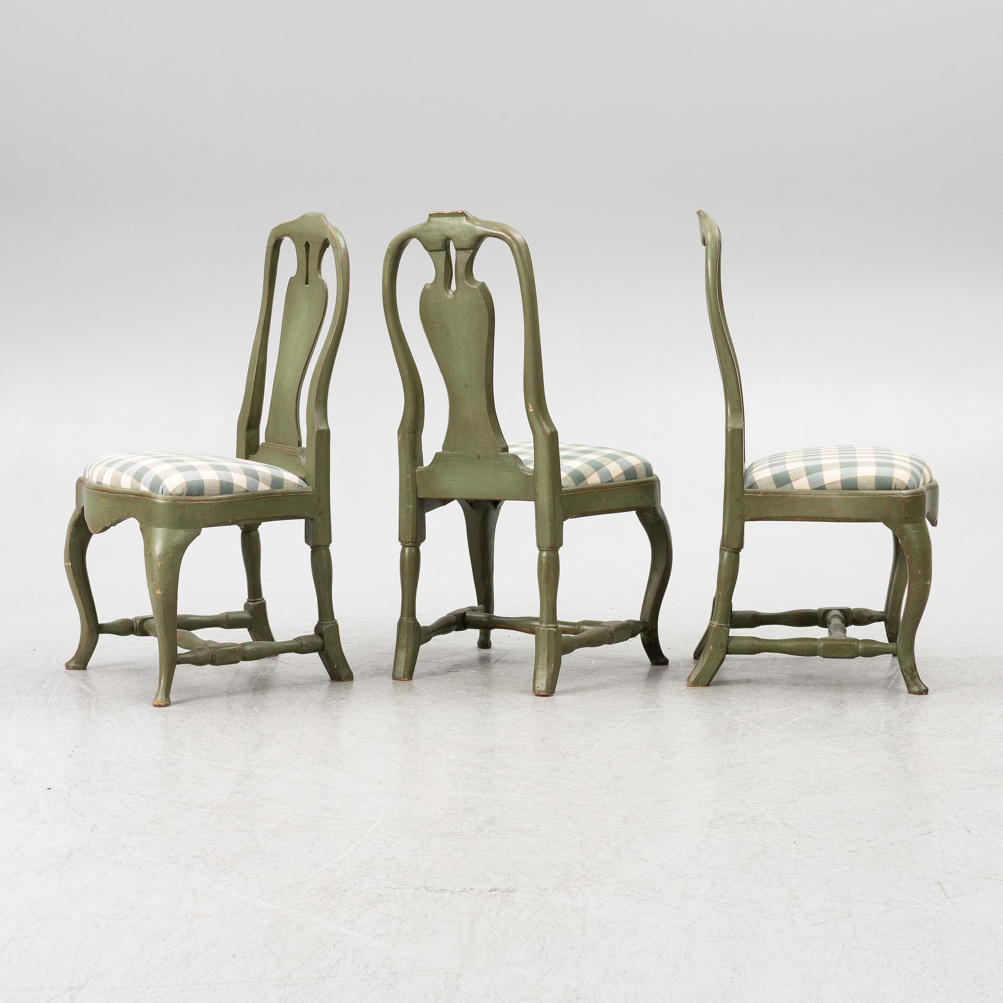 Chairs, 3 pcs, Rococo 18th century.