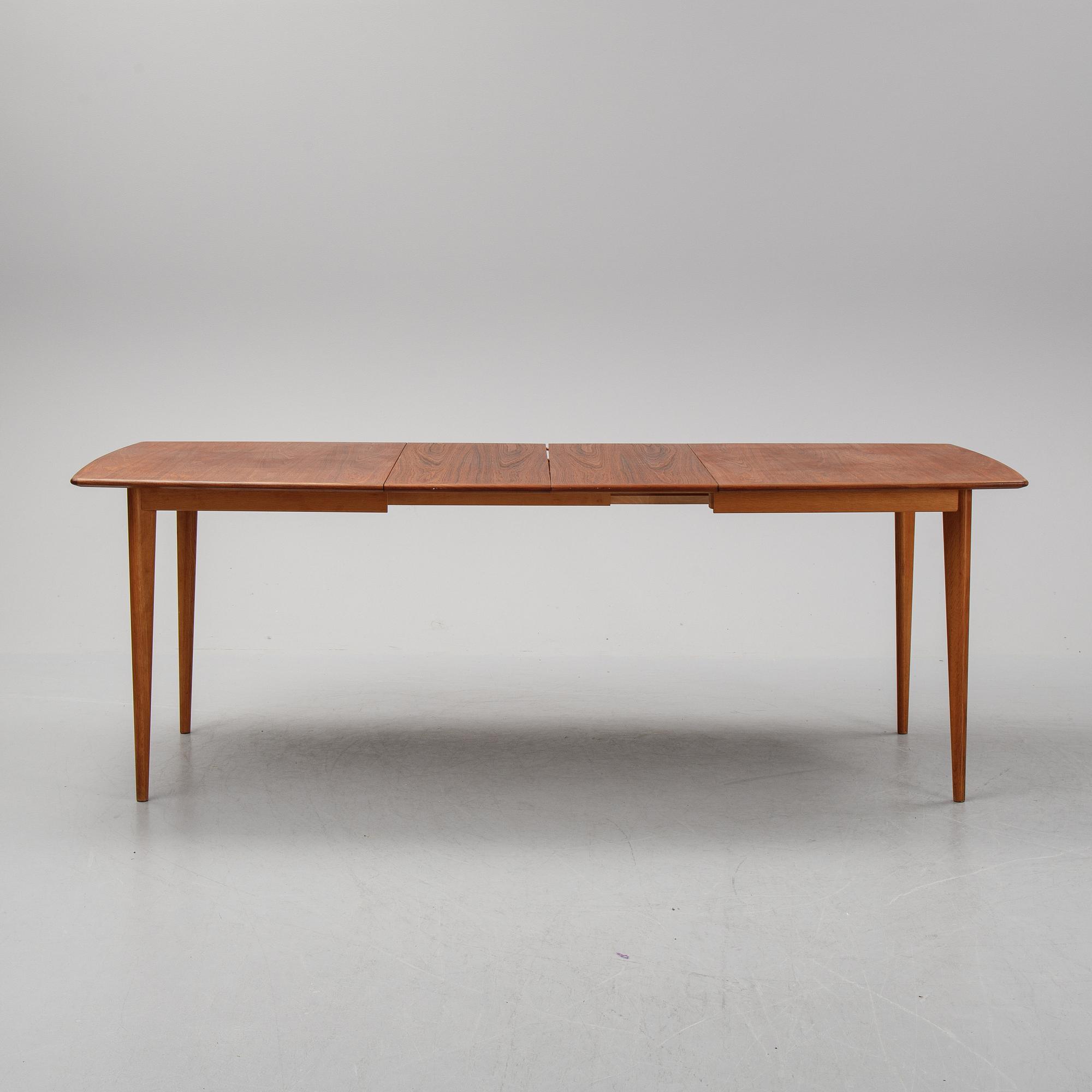 A 1950's/60's teak dining table from Jo Carlson, Vetlanda.