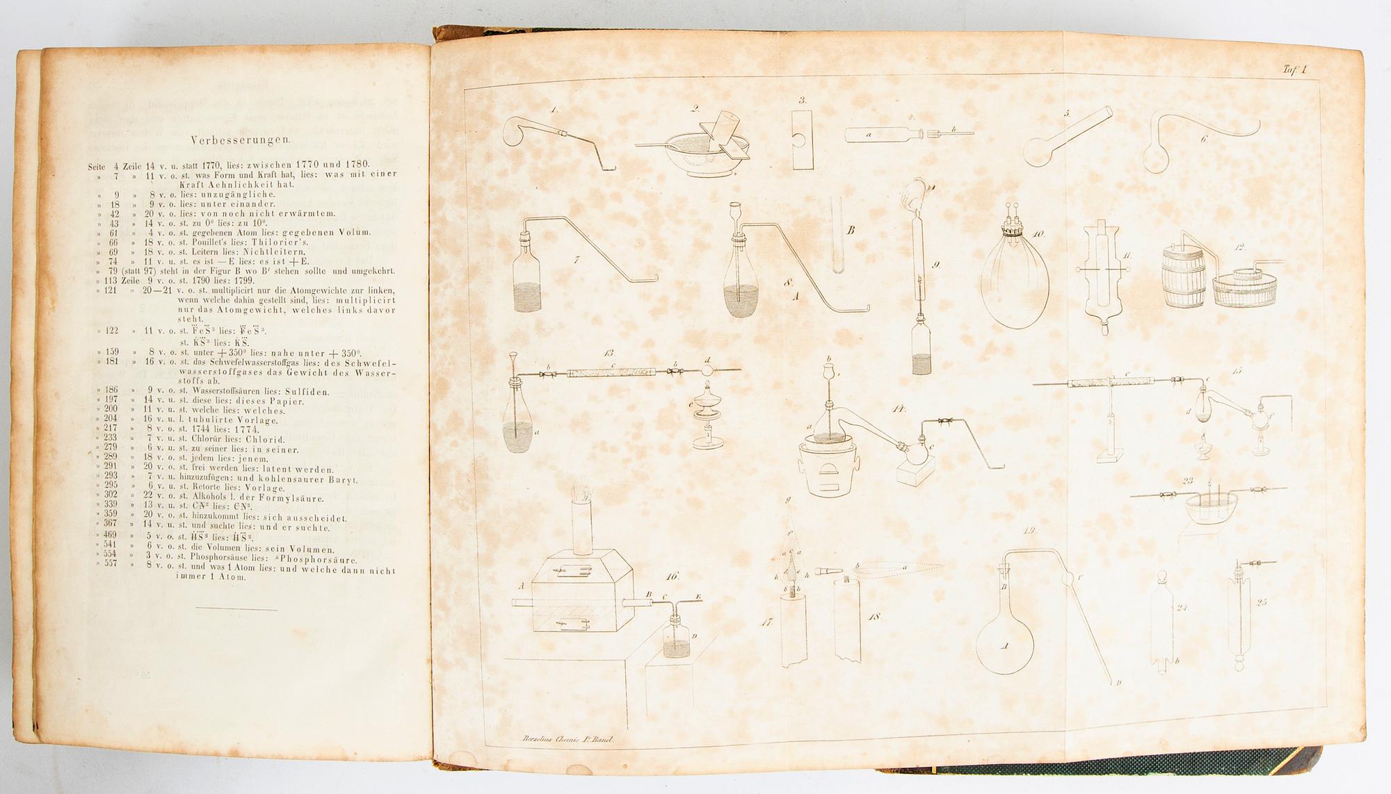 Jöns Jacob Berzelius 'Lehrbuch der Chemie', 5 band, Dresden & Leeipzig 1843-48.