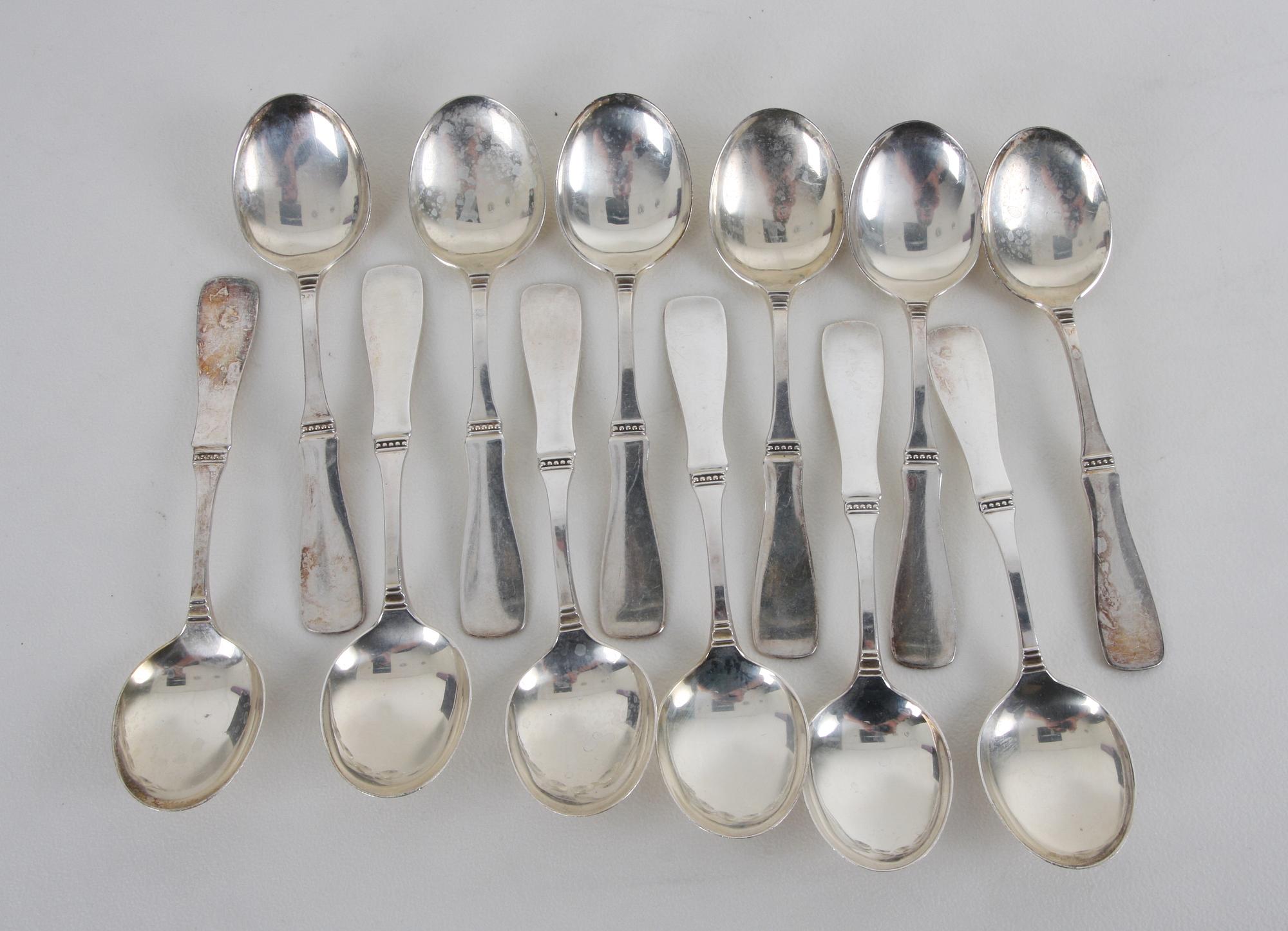 BESTICKSERVIS, 48 delar, silver "Uppsala". M.G.A.B, 1969-70.