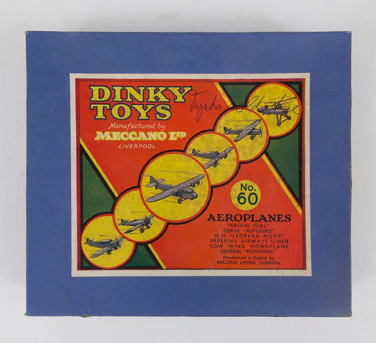 A Dinky Toys "Aeroplanes no 60" gift set, England, c. 1935.