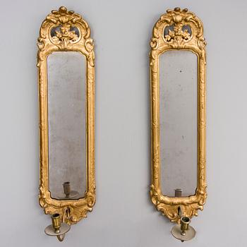 A PAIR OF WALL SCONES, rococo 18th century.