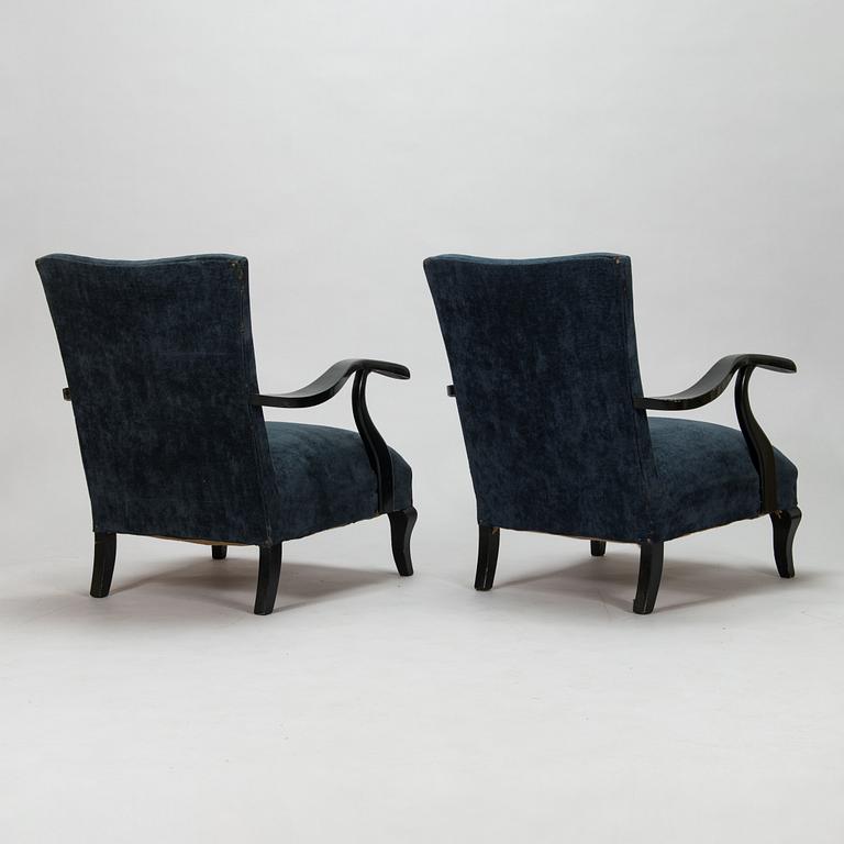 Carl-Johan Boman, a pair of 1930's 'Gentleman' armchairs for Oy Boman Ab.