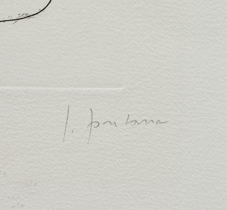 LUCIO FONTANA, etsning, sign och numr 27/75.