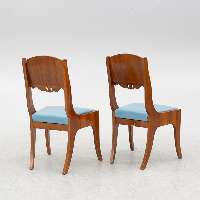 Stolar, åtta stycken, Baltikum, ca 1840-tal,  Senempire.