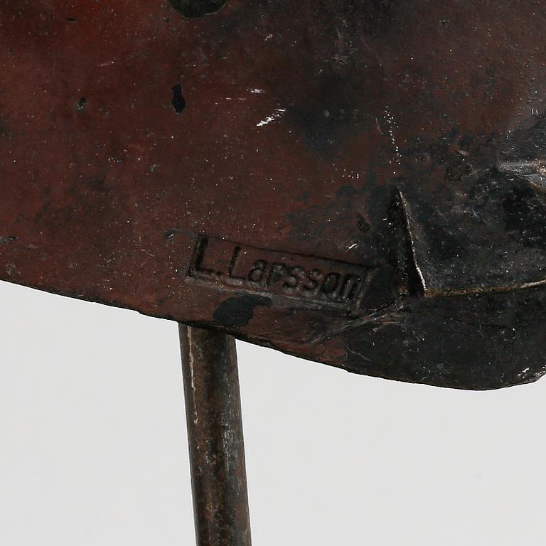 Lars Larsson, sculpture, iron, signed.