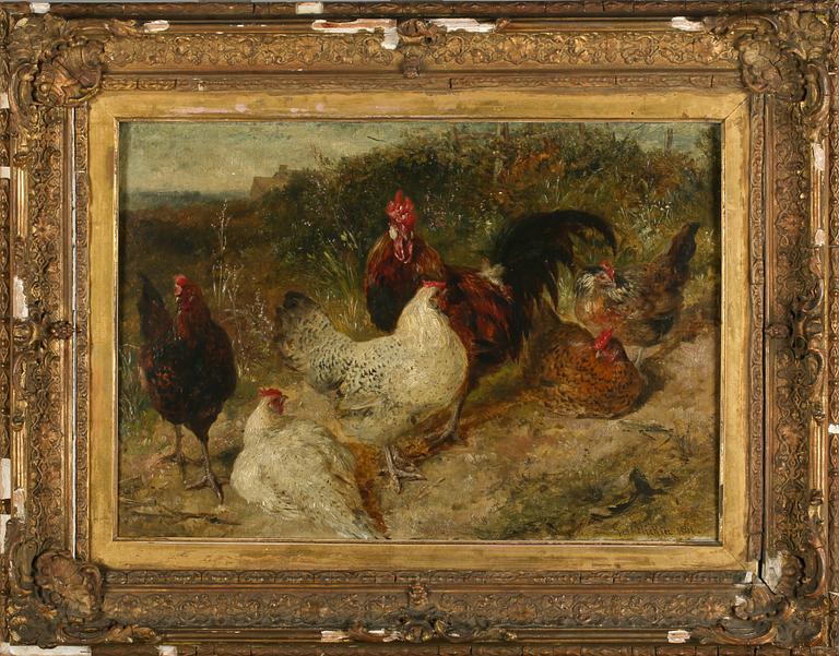 GEORGE HICKIN, olja på duk, signerad och daterad 1861.