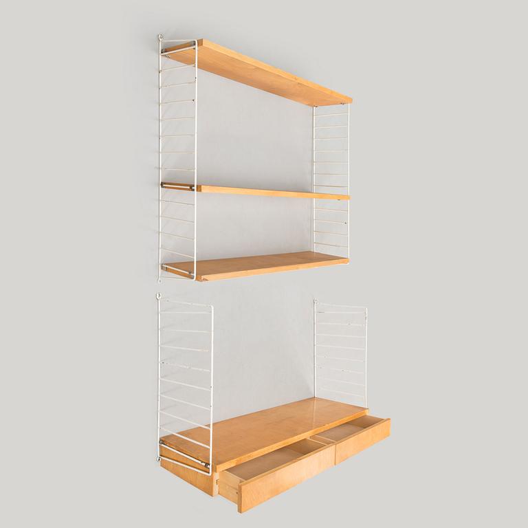Shelvingsystem, 2 pcs, "String", String Design AB.