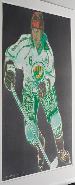 Andy Warhol, "Frölunda Hockey Player".