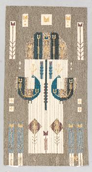 Éva Németh, väggtextil, slätväv, signerad NÉ, ca 139 x 73 cm.