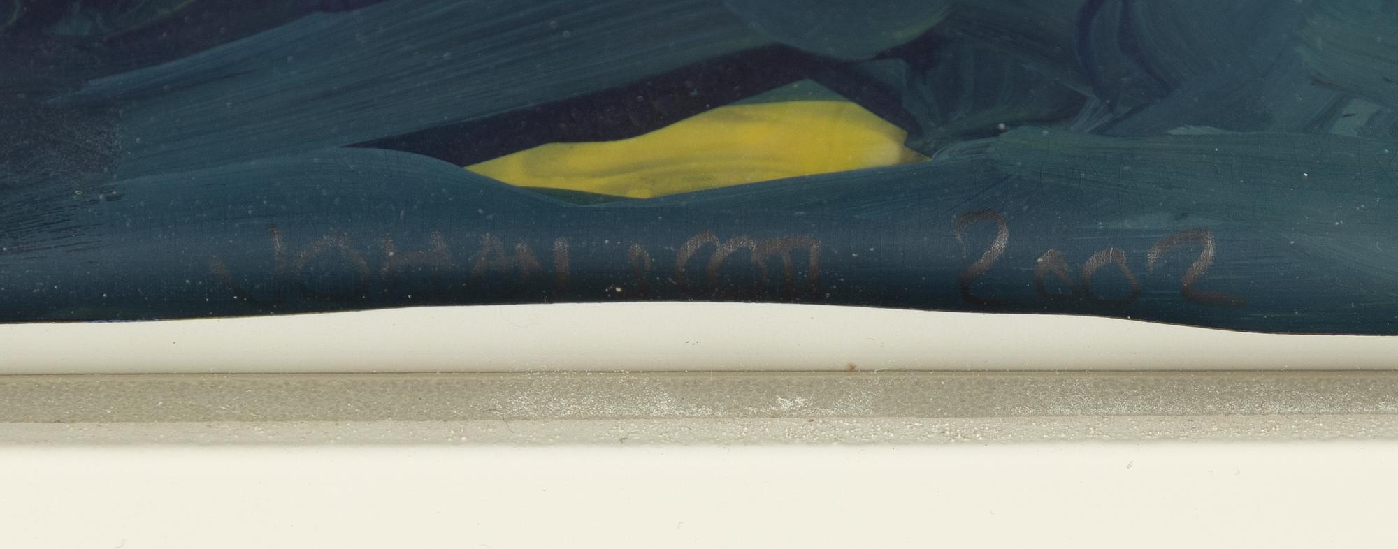Johan Scott, mixed media on acrylic film, signed and dated 2002.
