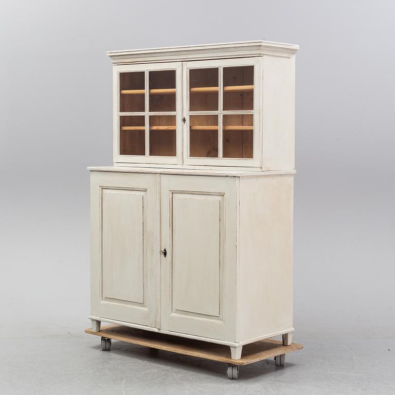 A painted cabinet, late 19th Century.