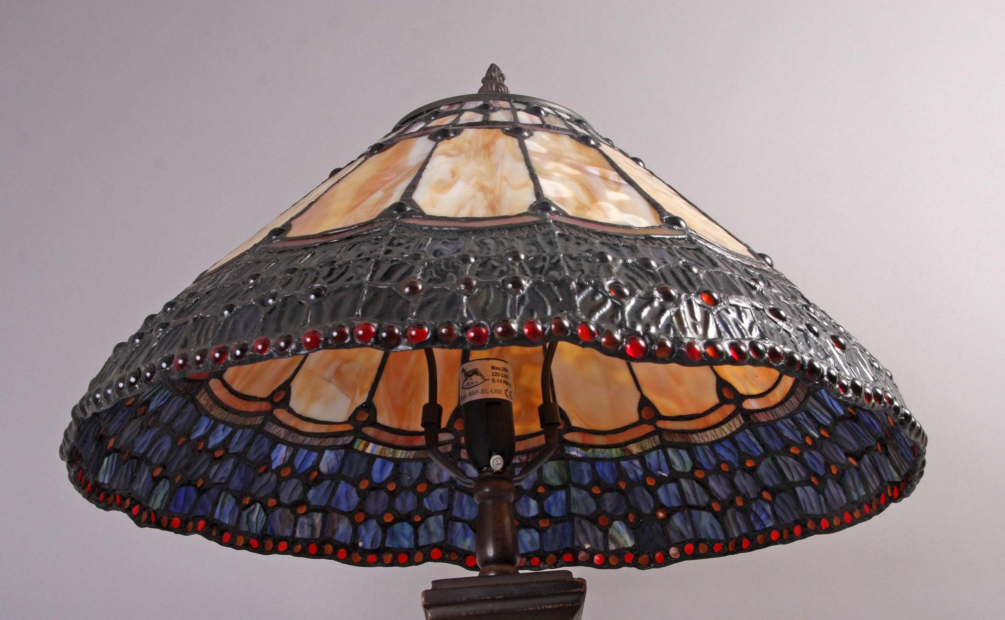 BORDSLAMPA, Tiffanystil, 1900/2000-tal.