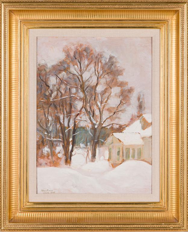 Axel Haartman, Winter View from Näse Mansion.