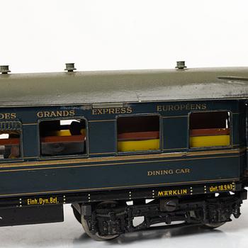 Märklin, restaurant car, 1942 JG, 1930s, Germany, 0 gauge.
