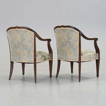 KARMSTOLAR, ett par, art deco, 1920/30-tal.