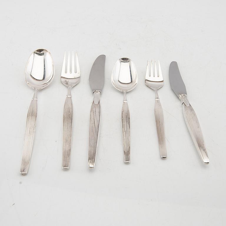 Henning Seidelin cutlery 49 pcs "Savoy" silver-plated Frigast Denmark mid-20th century.