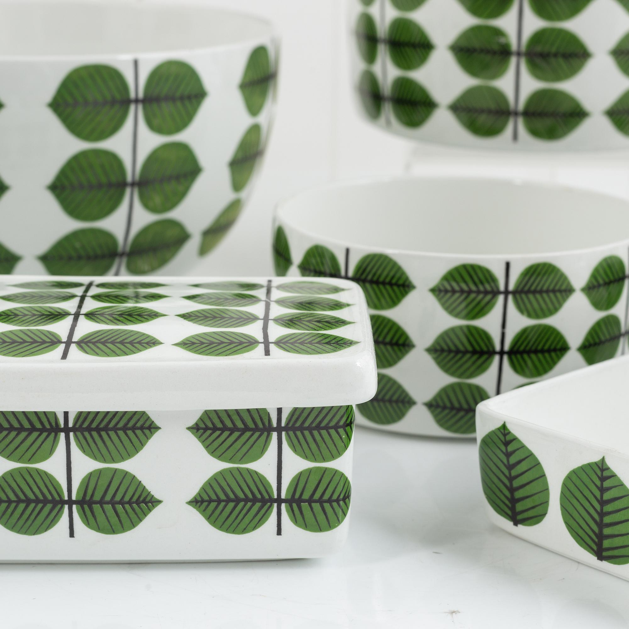 Stig Lindberg, dinner service, 66 pieces, earthenware, "Berså", Gustavsberg.