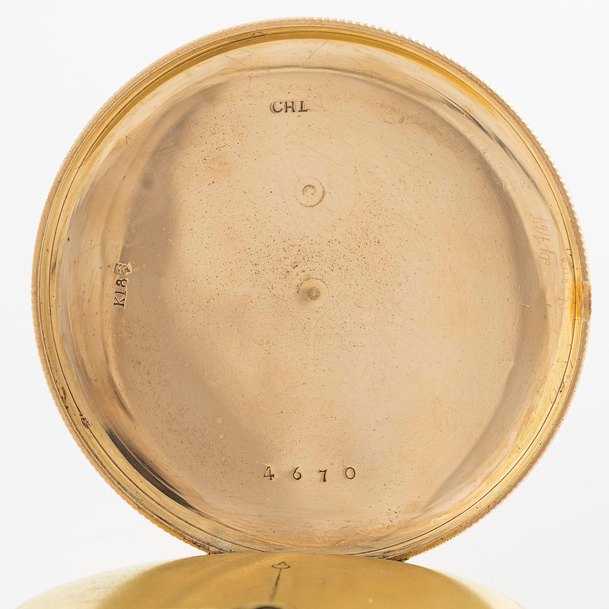Pocket watch, repeater, ca 1820.