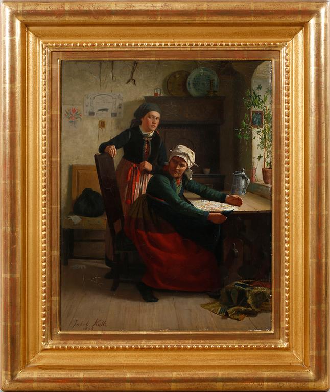 JACOB KULLE, olja på duk, signerad och daterad 1875.