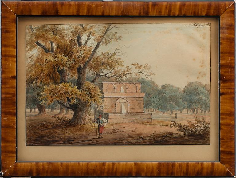 ALEKSANDER RACZYNSKI, akvarell, signerad.