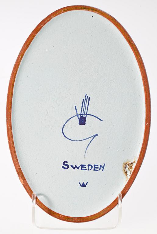 ÄGGHÖNA, fajans, Stig Lindberg Gustavsberg.