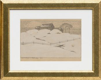 Wilhelm Kåge, Winter Landscape and Building.